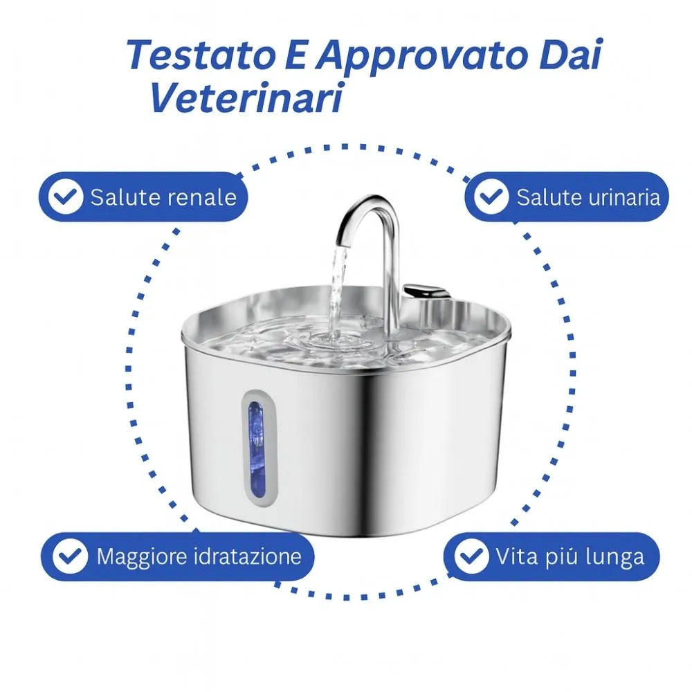 Fontanella H2Opurrify in Acciaio Inossidabile
